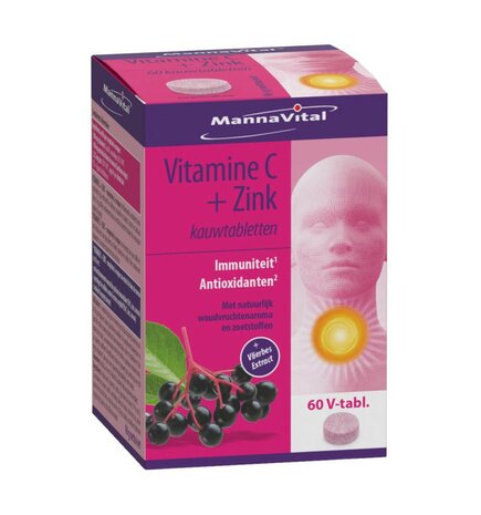 Vitamine C + Zink - Kauwtabletten - Mannavital