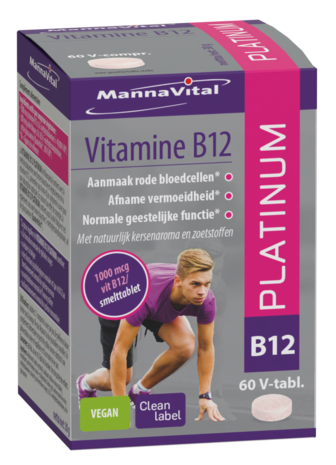 Vitamine B12 - Mannavital - TOO GOOD TO GO - tht 04/24 - na opening nog minstens 9 maanden houdbaar