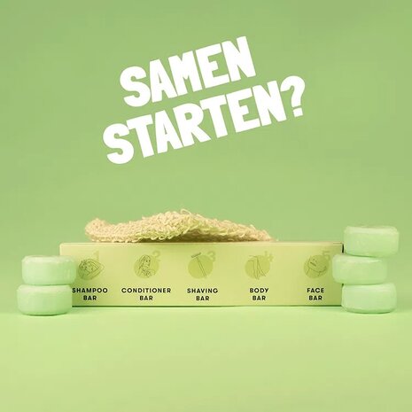 Starterspak Aloe Vera-Komkommer  Shampoo Bars 